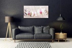 Obraz plexi Orchidea kamene zen písek 100x50 cm
