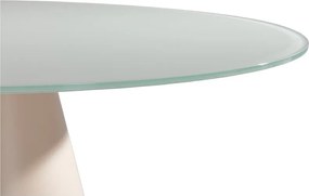 Okrúhly jedálenský stôl so sklenenou doskou ø 120 cm Vida – MOME