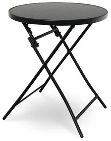 Záhradný balkónový set Macario - 2 miesta, čierna