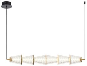 LED Luster na lanku SANSA LED/11W/230V zlatá/číra