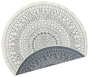 Sivo-krémový vonkajší koberec NORTHRUGS Porto, ⌀ 140 cm