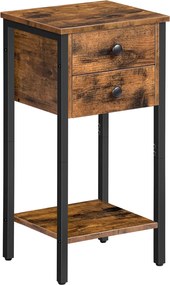 Nočný stolík Vasagle Noxwood 35 cm čierny/hnedý
