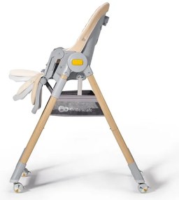 KINDERKRAFT - Detská jedálenská stolička 2v1 LASTREE béžová/šedá