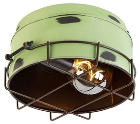 Industriálne nástenné svietidlo zelené 25 cm - Barril