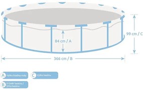 Bazén Marimex Florida Prism 3,66 x 0,99 m s kartušovou filtráciou 10340191