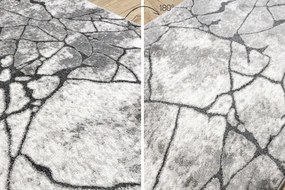 Behúň COZY 8873 Cracks  beton - Štrukturálny, tmavosivý
