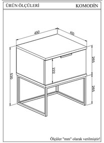Nočný stolík Muun (antracitová čierna). Vlastná spoľahlivá doprava až k Vám domov. 1108189