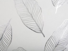 Sada 2 bavlnených vankúšov so vzorom listov 45 x 45 cm biela FREESIA Beliani