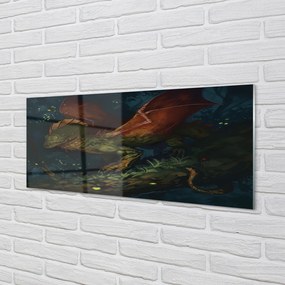 Obraz plexi Zelený drak v lese 120x60 cm