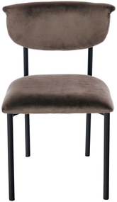 Stolička pre návštevy Gambell zamat - hnedá