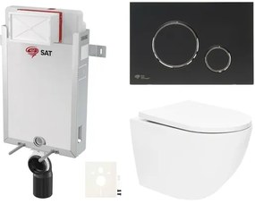 Závesný wc set SAT na zamurovanie vírové splachovanie SIKOSZTOR6778