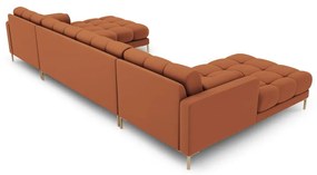 Rohová pohovka v tehlovej farbe do "U" Bali – Cosmopolitan Design