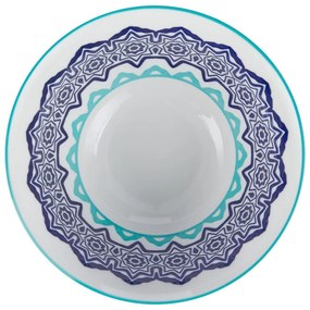 ORNAMENTS Miska 520 ml - modrá/biela