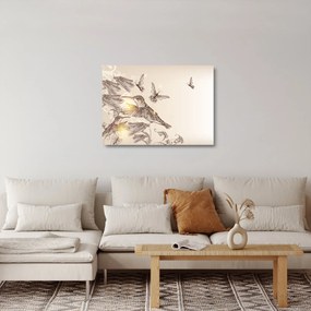 Sklenený obraz - Kolibríky (70x50 cm)