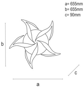 Brilagi -LED Stmievateľný prisadený luster TWIST LED/55W/230V 3000-6500K biela + DO
