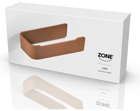 Nástenný kovový držiak na toaletný papier v terakotovej farbe Ume – Zone