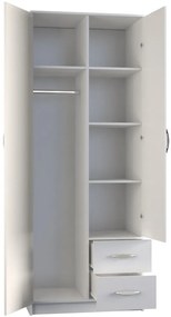 Šatníková skriňa ROMANA 80 cm biela