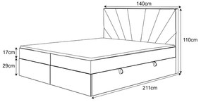 DREVENÁ ČALÚNENÁ POSTEĽ LORRAINE 140x200 S MATRACOM A ROŠTOM RIVIERA 91