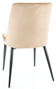 SIGNAL MEBLE Jedálenská stolička KAYLA VELVET, čierny mat/čierny bluvel 19