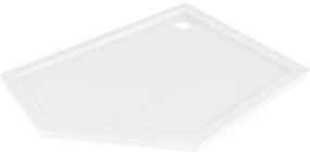 Mexen Flow Slim, pravostranná päťuholníková sprchová vanička slim 100 x 90 cm, biela lesklá, 46P109010R