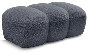 Tmavosivá podnožka z textílie buklé Hippolyte – Bobochic Paris