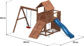Marimex | Detské ihrisko Marimex Play Basic 003 + modrá šmykľavka | 11640189