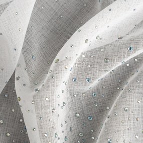 ZÁCLONA NA KRÚŽKOCH MOLLY 350 X 150 CM BIELA
