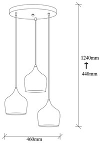 Stropné svietidlo Dodo VI retro