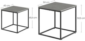 Súprava 2ks konferenčných stolíkov QUADRO, sivé