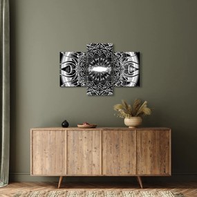 Obraz čiernobielych ornamentov (90x60 cm)