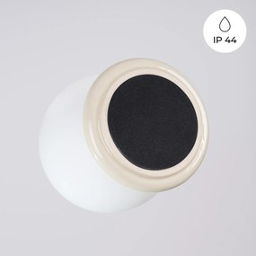 Nástenné svietidlo Zori, 1x biele sklenené tienidlo, be