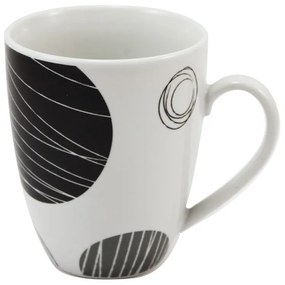 HOME ELEMENTS Porcelánový hrnček 340 ml, Kruhy