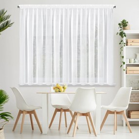 ZÁCLONA NA PÁSKE LUCY 400X150 CM BIELA
