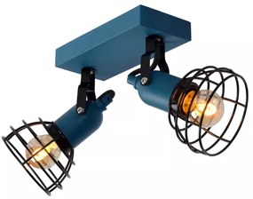 Lucide 08927/02/35 - Bodové svietidlo POLA 2xE27/60W/230V modrá