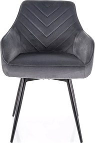 SI Služba Velvet Chair sivý