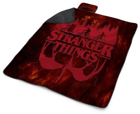 Sablio Plážová deka Stranger Things Red: 200x140 cm