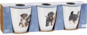 Súprava kameninových hrnčekov Dogs 3 ks, 220 ml