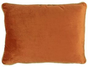 Zamatový zlate oranžový vankúš Golly - 35 * 45 * 10cm