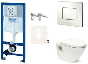 Cenovo zvýhodnený závesný WC set Grohe do ľahkých stien / predstenová montáž + WC Vitra Integra SIKOGRSINT2S
