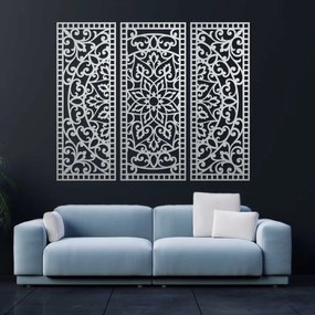 Nástenná dekorácia trojdielny panel mandala  | SENTOP PR0514-A