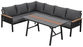 Rohová sedacia súprava Trier čierna