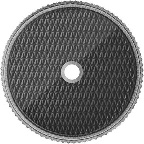 Mexen Aura, sklenené umývadlo na dosku 39 × 39 cm, číra / čierna, 24013971