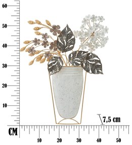 Kovová nástenná dekorácia 45,5x53 cm Floral – Mauro Ferretti