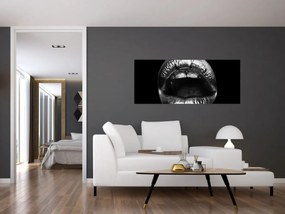 Obraz - Lesklé pery (120x50 cm)
