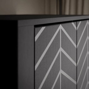 DVOJDVEROVÁ ŠATNÍKOVÁ SKRIŇA SALOME ČIERNA 90 cm