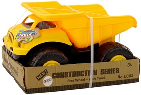 LEAN TOYS Stavebné vozidlo, Nákladný sklápač - žltá