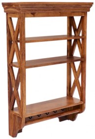 Polica na stenu Jali 60x90x22 z indického masívu palisander Natural