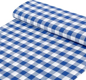 Biante Dekoračný oválny obrus Rebeka RE-007 Modro-biela kocka veľká 100x160 cm