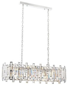 Luster na reťazi CRYSTALLINE 13xE14/40W/230V lesklý chróm