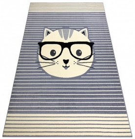 Detský kusový koberec PP Cat  šedý 140x190cm
